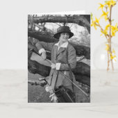 Carte Style féminin dans l'attrait du golf, début des an (Fleur jaune)