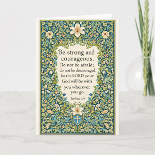 Carte style floral et écriture de William Morris