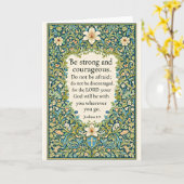 Carte style floral et écriture de William Morris (Fleur jaune)