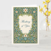 Carte style floral William Morris Pensée pour vous (Fleur jaune)