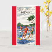 Carte Style Floride de Noël (Fleur jaune)