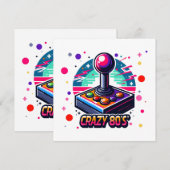 Carte style fou des années 80 (Devant / Derrière)