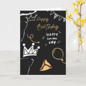 Carte Style Graffiti Anniversaire (Fleur jaune)