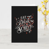 Carte Style graphique esthétique effrayant d'Halloween s (Fleur jaune)