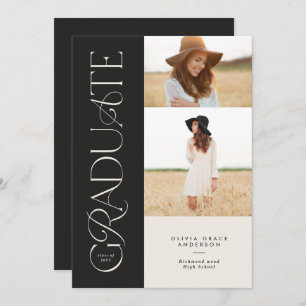 Carte Style moderne aura rose coloré typographie multi p