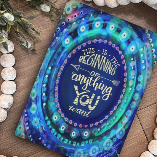 Carte Style moderne bleu Début de tout ce que vous voule