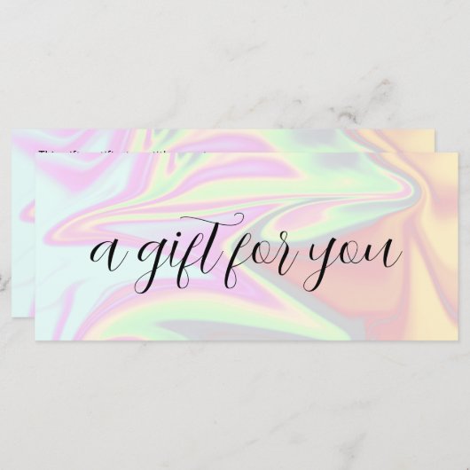 Carte Style moderne élégant holographique cils & sourcil (Devant / Derrière)