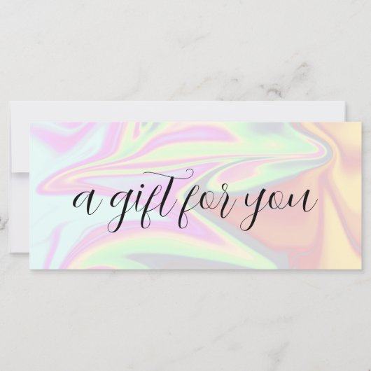 Carte Style moderne élégant holographique cils & sourcil (Devant)