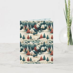 Carte Style moderne Paysage Noël