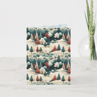 Carte Style moderne Paysage Noël