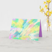 Carte Style Pale Pastel couleurs Art Abstrait (Fleur jaune)