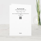 Carte Style personnel humoristique (Dos)