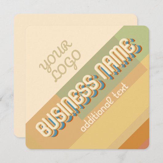 Carte Style Retro-Moderne Inspiré (Devant / Derrière)