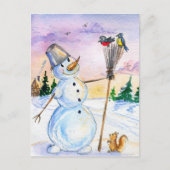 Carte style russe de Noël snowman (Devant)