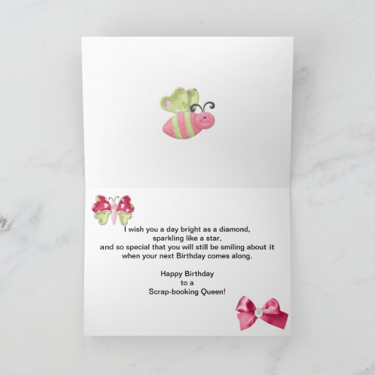 Carte style scrapbooking pour 97e anniversaire (Intérieur)