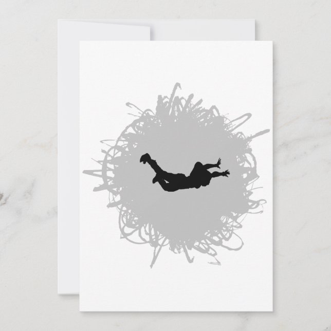Carte Style Scribble Skydiving (Devant)