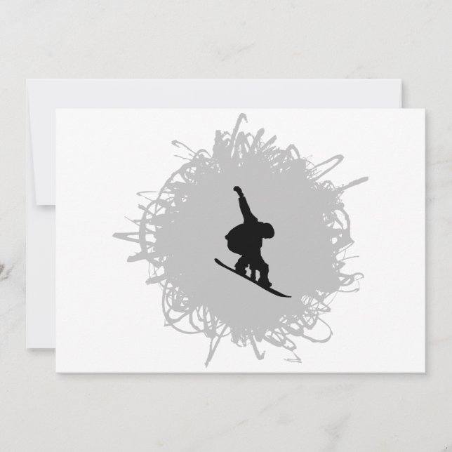 Carte Style Snowboard Scribble (Devant)