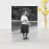 Carte Style tennis des années 1920 (Fleur jaune)