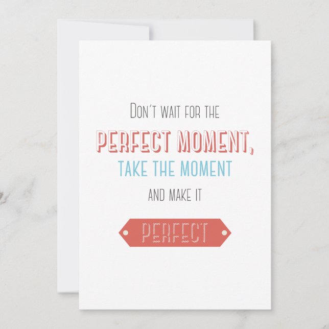 Carte Style typographique rétro motivant (Devant)