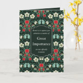 Carte Style victorien Vénus Flytrap & Butterfly Custom (Fleur jaune)