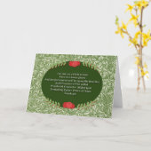 Carte Style vintage Bible Verset Noël (Fleur jaune)