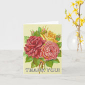 Carte Style vintage Floral / Fleurs Merci (Fleur jaune)