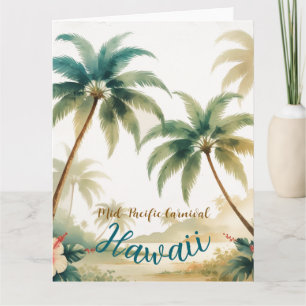 Carte Style Vintage Hawaïen Voyage Honolulu