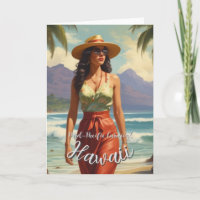 Style vintage hawaïen voyage Honolulu Mid-Pacific