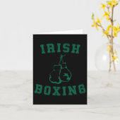 Carte Style Vintage Irlandais Boxe Vert (Fleur jaune)