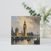Carte Style vintage Londres Voyager Big Ben Parlement (Debout devant)