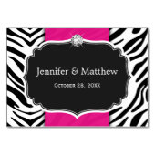 Carte stylée Zebra Print Mariage (Dos)