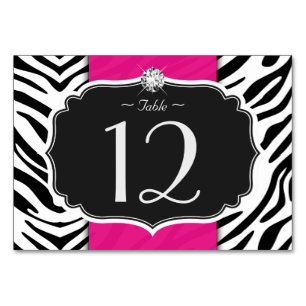 Carte stylée Zebra Print Mariage