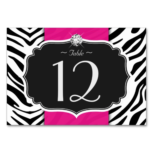 Carte stylée Zebra Print Mariage (Devant)