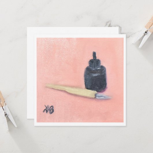 Carte Stylet et encre (Devant/Arrière en situation)