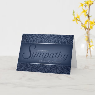 Carte Styling Élégant Bleu Minuit Sympathie