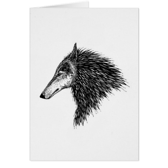 Carte stylisée de loup (Devant)