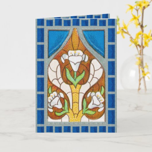 Carte Stylisée Pâques (RT 02) (Fleur jaune)