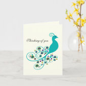 Carte Stylisée Peacock Note (Fleur jaune)