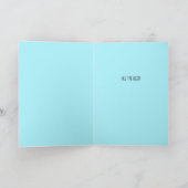 Carte Stylish Blue Floral Début de tout devis (Intérieur)