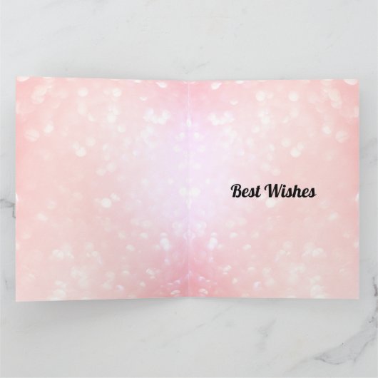 Carte Stylish Pink ajouter nom 80th Birthday (Intérieur)