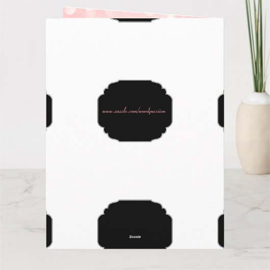 Carte Stylish Pink ajouter nom 80th Birthday (Dos)