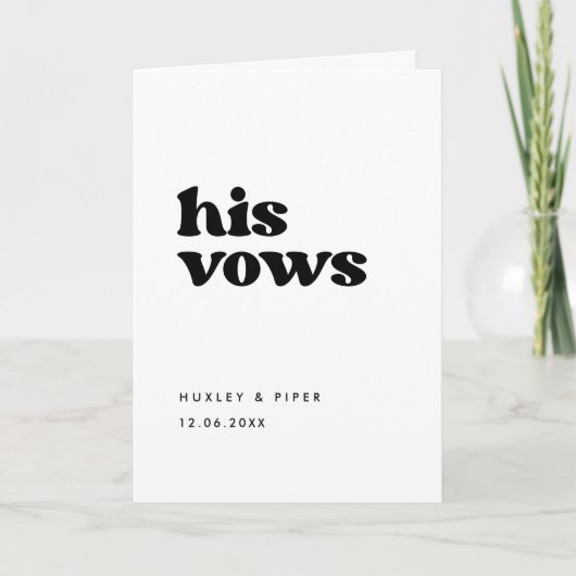 Carte Stylish rétro noir & blanc Ses voeux mariages (Devant)