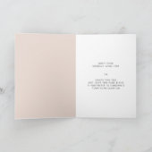 Carte Stylish retro Peach rose Ses voeux mariage vows (Intérieur)