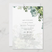 Carte Sublime Dusty Bleu VERT MARIAGE Eucalyptus (Devant)
