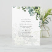 Carte Sublime Dusty Bleu VERT MARIAGE Eucalyptus (Debout devant)
