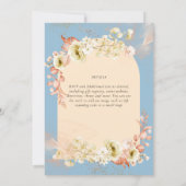 Carte Sublime Dusty Blue Peach Mariage (Dos)