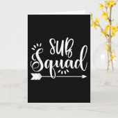 Carte Substitute Teacher Sub Squad Appreciation (Fleur jaune)
