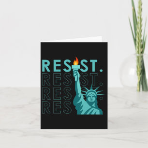 Carte Subtil anti-Trump de la résistance Vintage