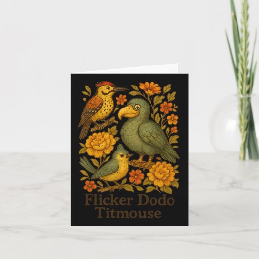 Carte Subtil Bird Anti Trump Bird Flicker Dodo Titmouse (Devant)