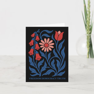 Carte Subtil résister Trump Foxglove Daisy Tulip Flower 